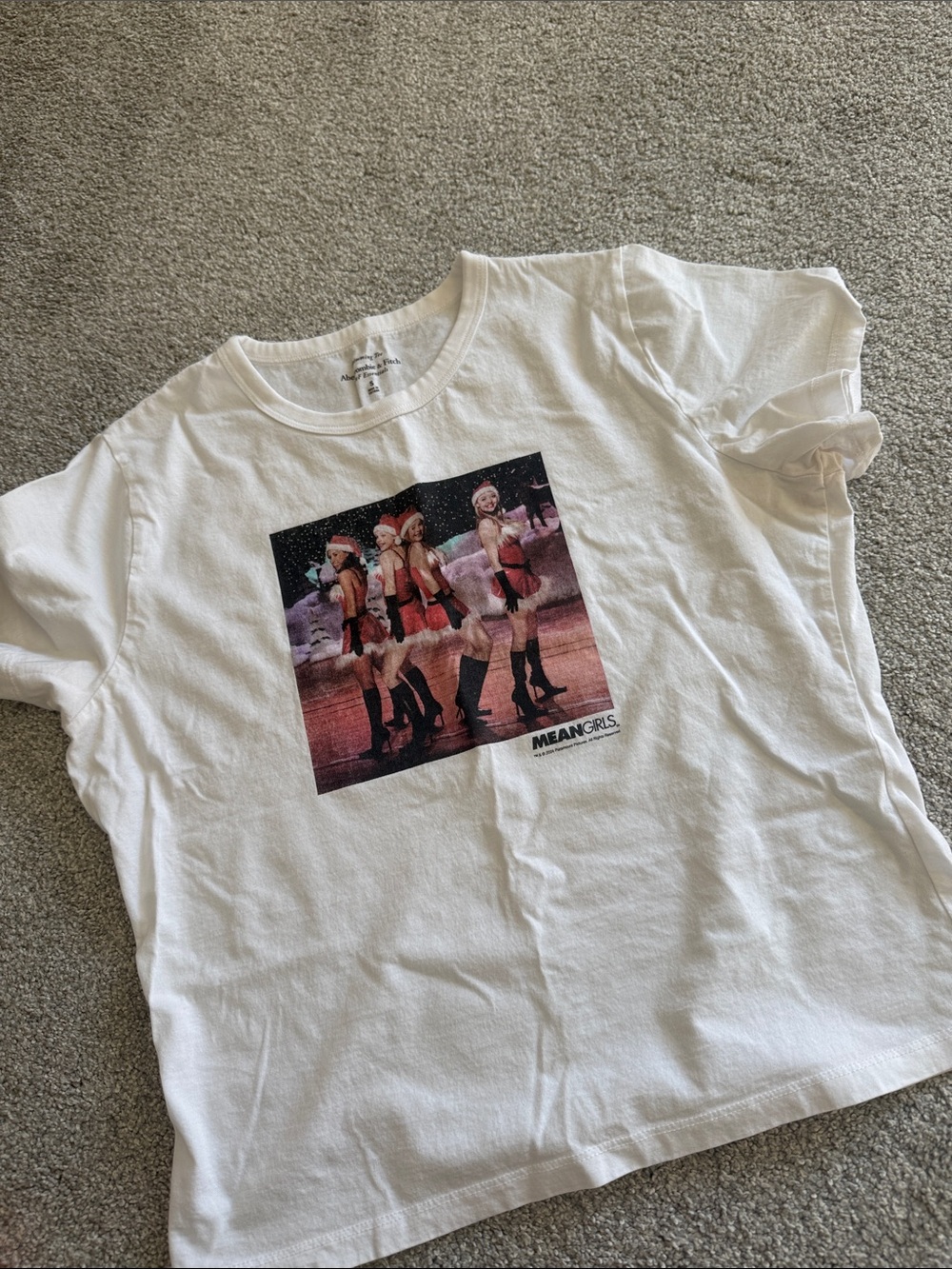 Abercrombie & Fitch White Graphic Short Sleeve Tee